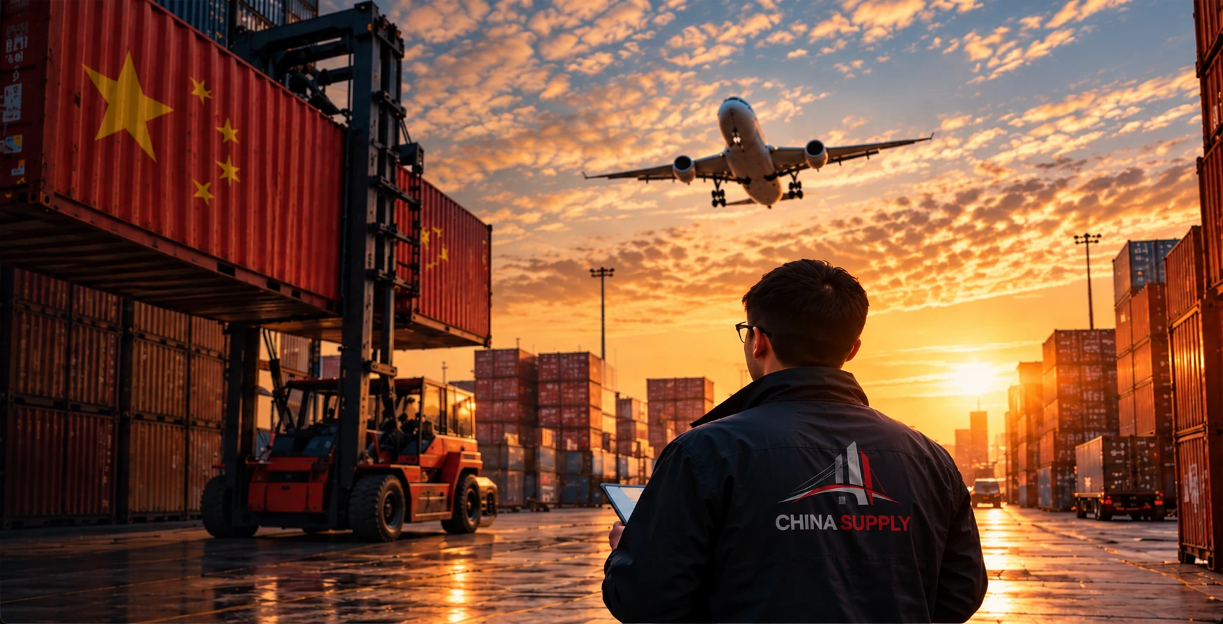 Контейнерный терминал, доставка из Китая и сотрудник CHINA SUPPLY